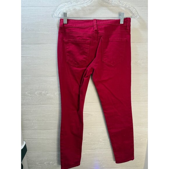 Ann Taylor Loft Womens Modern Skinny Pants‎ 2P Red Denim - Picture 7 of 10